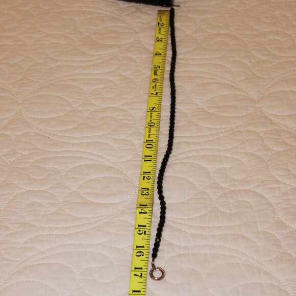 Black beaded necklace - 17 inches - Picture 5 of 6